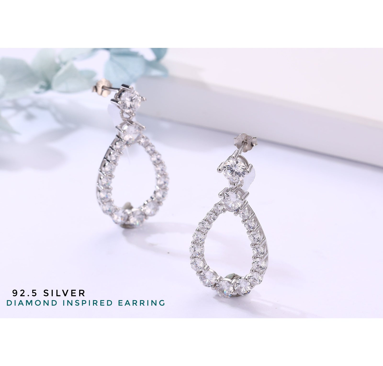 Silver Diamond Earring