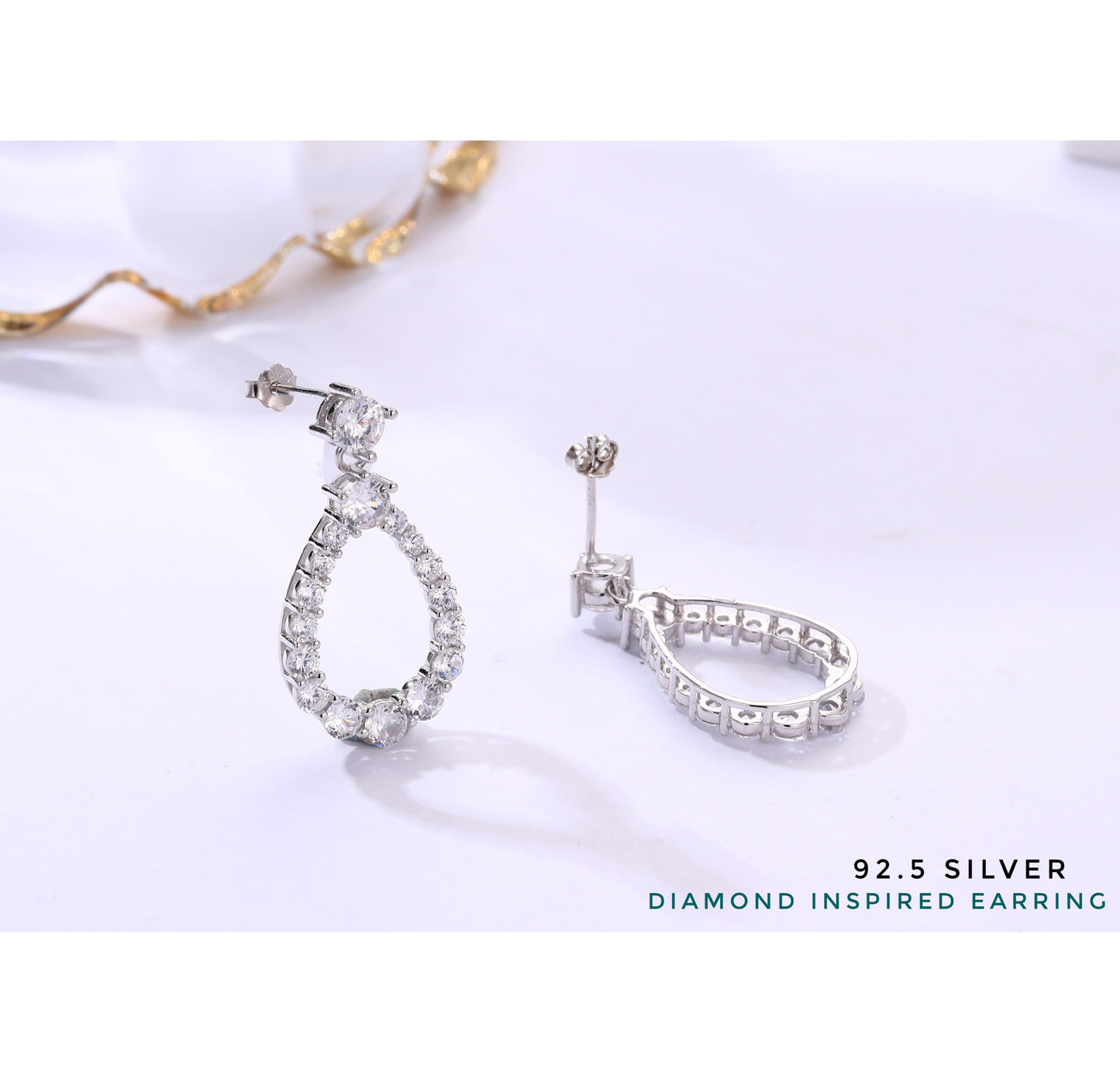 Silver Diamond Earring