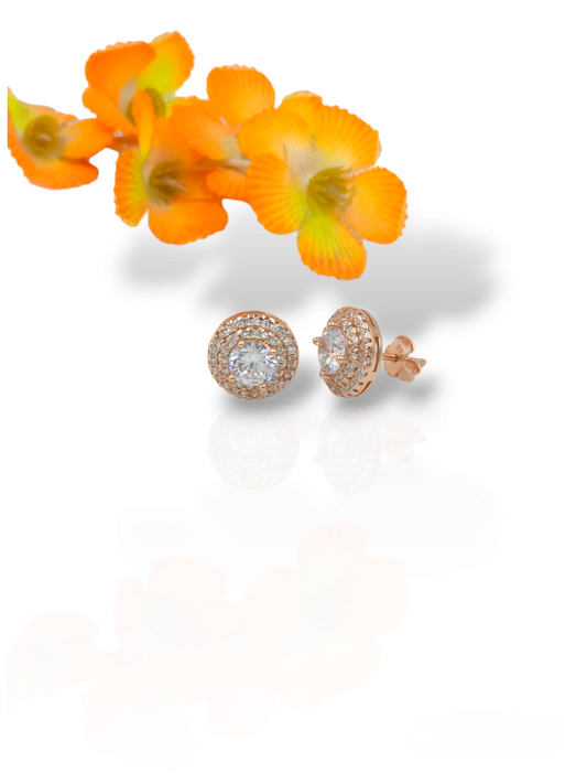 Rosegold Earring ( 92.5 Silver)