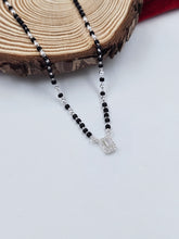 Square Solitaire Silver Mangalsutra