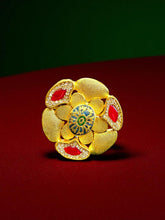 Antique 92.5 Hallmarked Silver Ring | Gold Coated | Adjustable Size