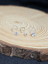 Set of 3 Silver Nosepins