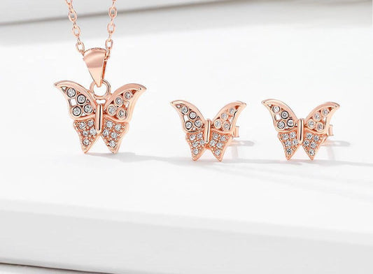 Elegant Rose Gold  Pendant Set