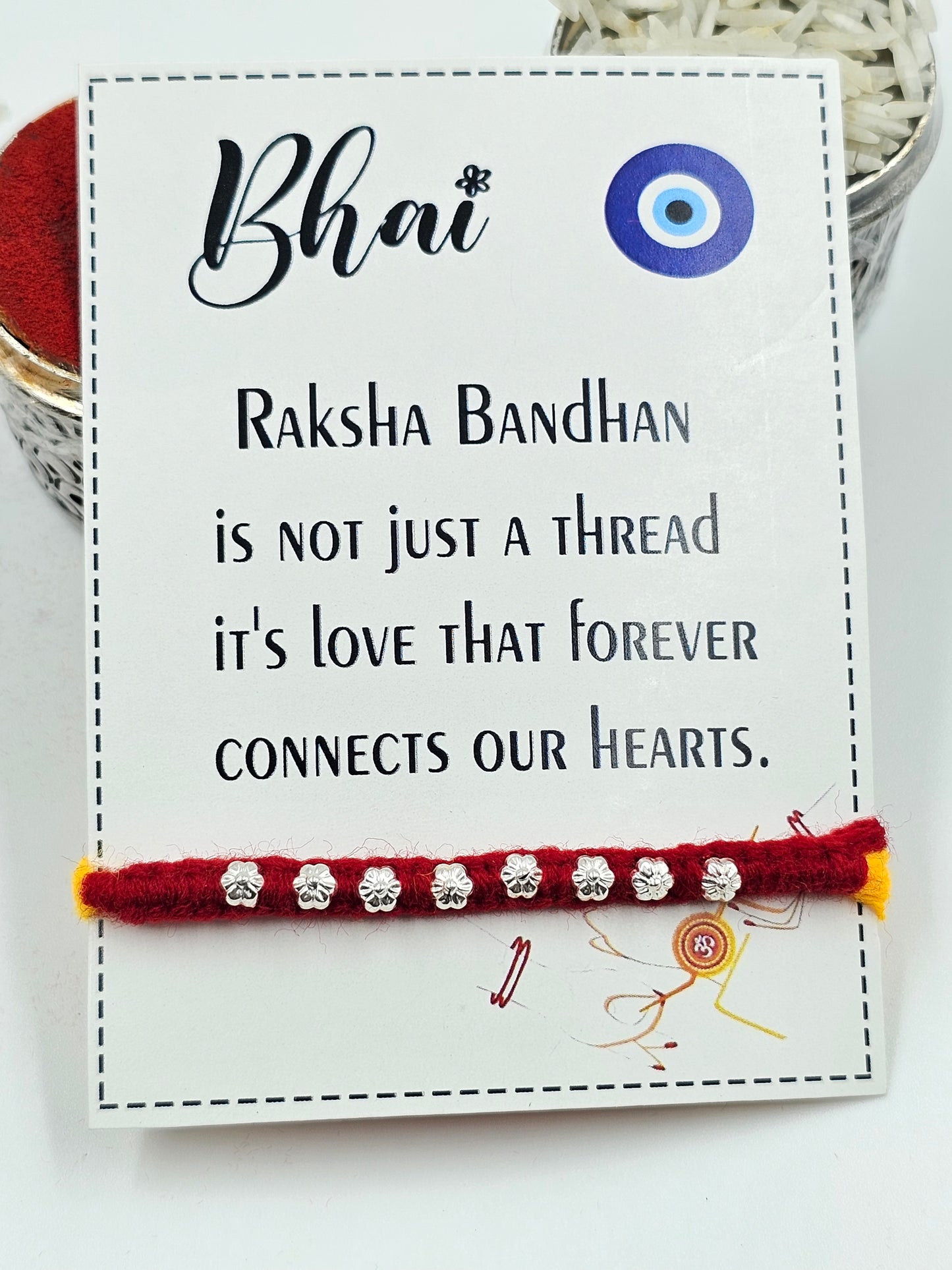 Handcrafted Pure Silver Rakhi