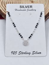 Round Solitaire Silver Mangalsutra