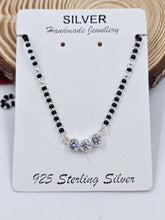 Triple Solitaire Silver Mangalsutra