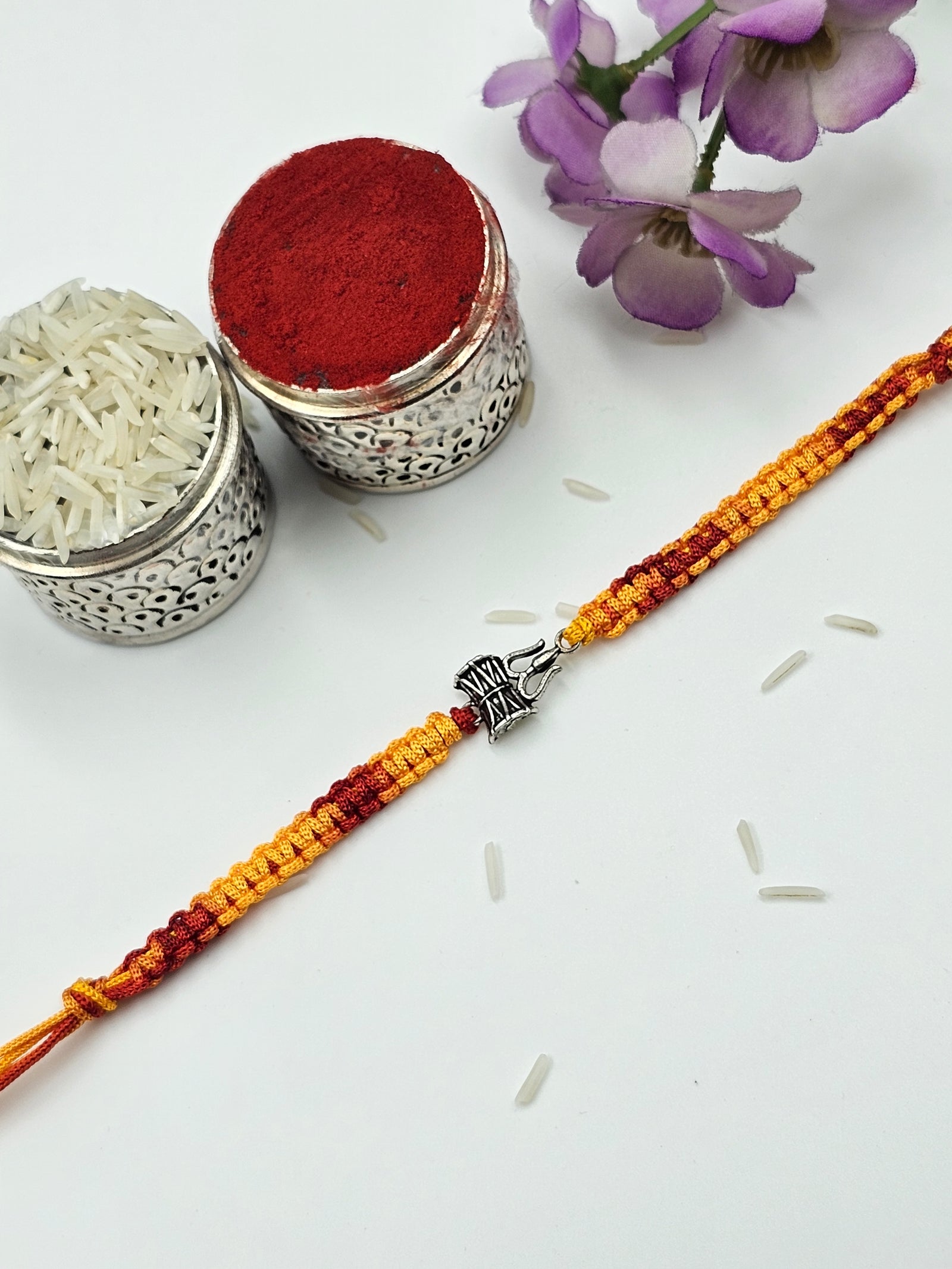 Silver Trishul Damru Rakhi