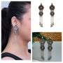 Oxodised Silver Earring