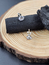 Silver Solitaire Studs - 92.5 Hallmark Silver, 5mm