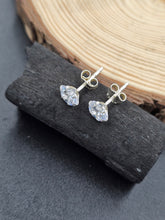 Silver Solitaire Studs - 92.5 Hallmark Silver, 5mm