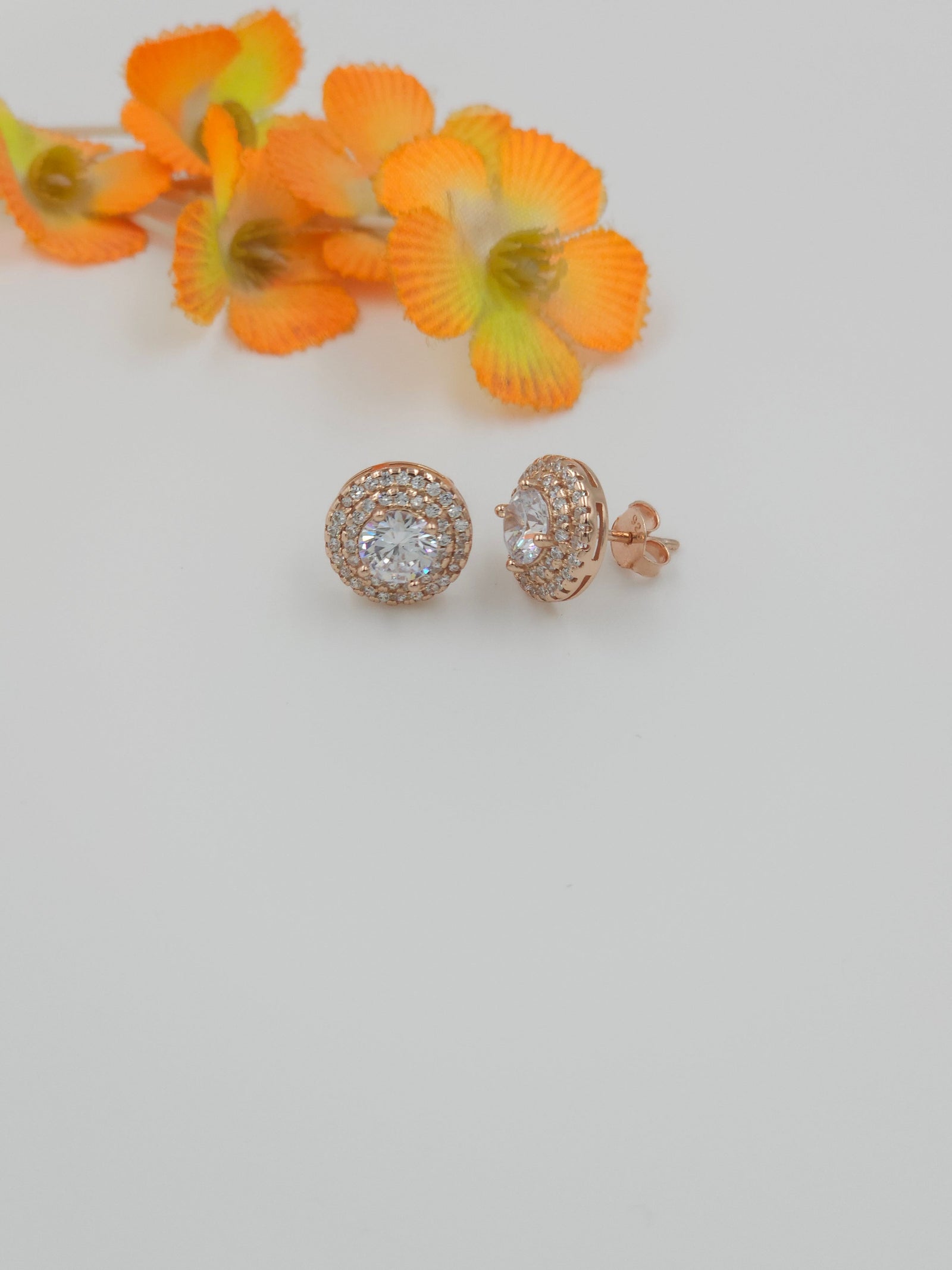 Rosegold Earring ( 92.5 Silver)