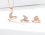 Bird Rose Gold  Pendant Set