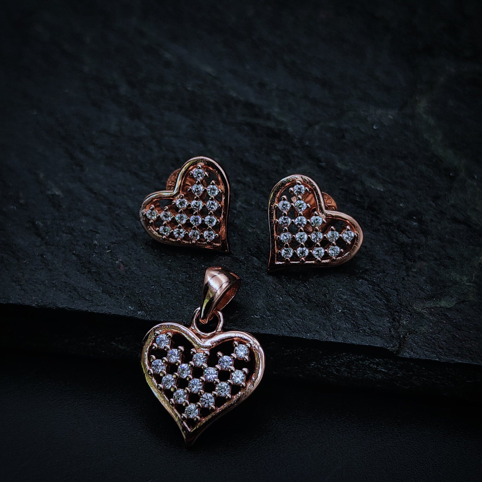 Heart Pendant Set