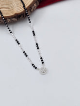 Round Solitaire Silver Mangalsutra