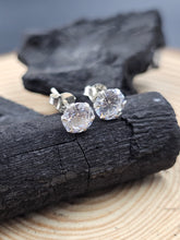 Silver Solitaire Studs - 92.5 Hallmark Silver, 5mm