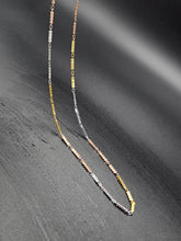 Tricolour Silver Chain - 92.5% Pure Silver, 16 inches