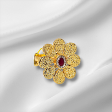 Antique Adjustable Silver Ring – 92.5 Pure Silver with 24K Gold Coating