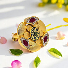 Antique 92.5 Hallmarked Silver Ring | Gold Coated | Adjustable Size